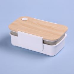 木紋雙層便當(dāng)盒1.2L