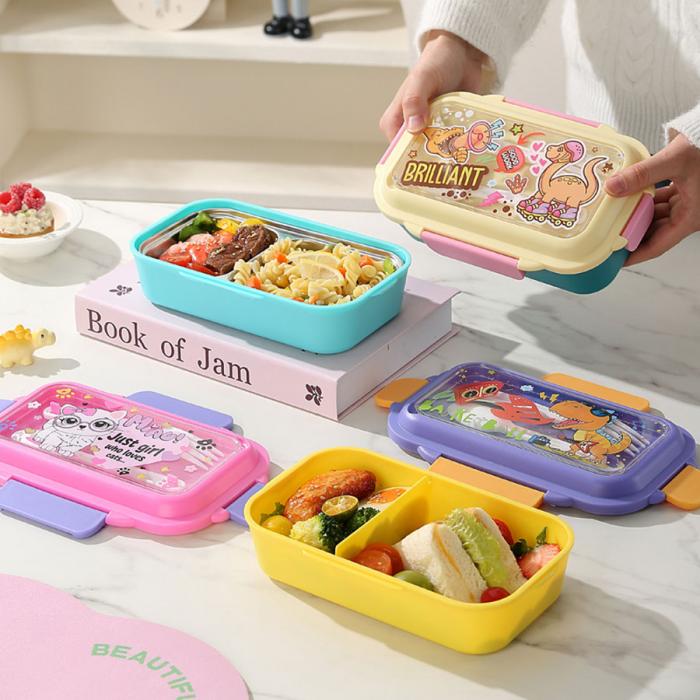 星樂(lè)卡通便當(dāng)盒PP款二格/不銹鋼款一格/二格
